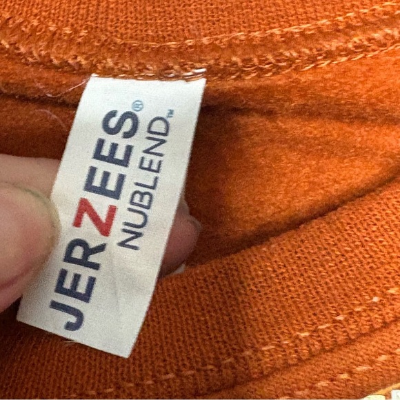 Jerzees Orange Graphic Women's Sweater - Picture 6 of 10